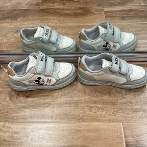 Used Disney Mickey Mouse boys shoes size 12 in white and grey